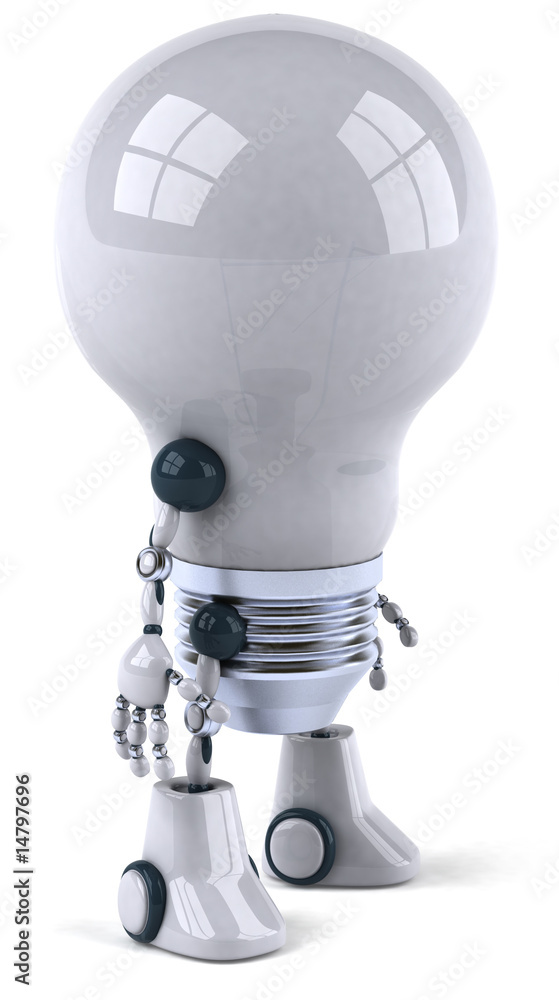 Naklejka premium Ampoule robot