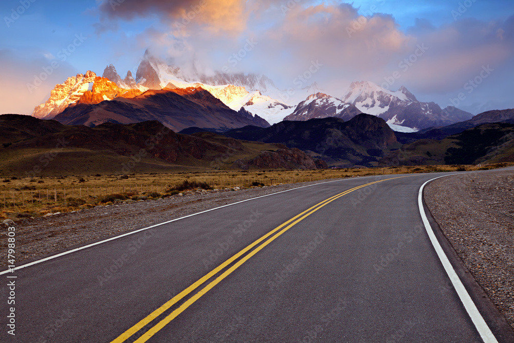 Monte Fitz Roy Sunrise near El Chalten, Argentina.