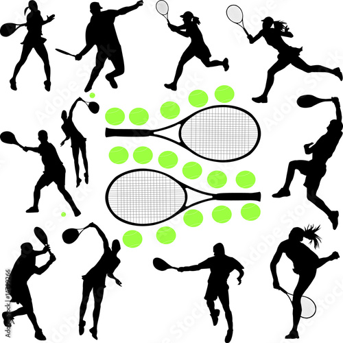 tennis collection 1 - vector