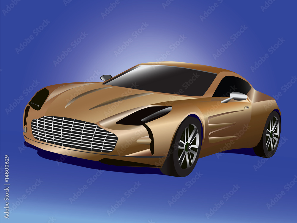 Fototapeta premium Detailed car vector illustration