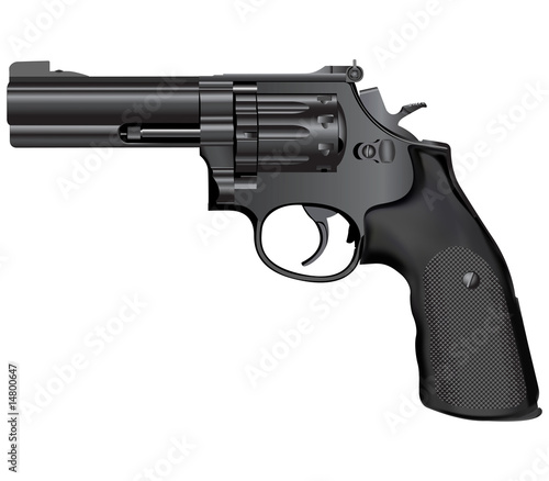 Modern revolver.Vector illustration