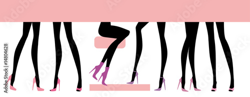 Female feet set