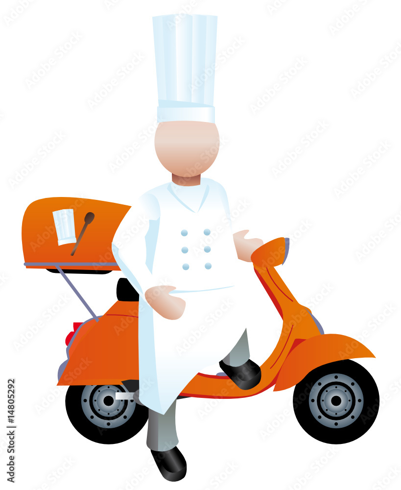 Chef en scooter