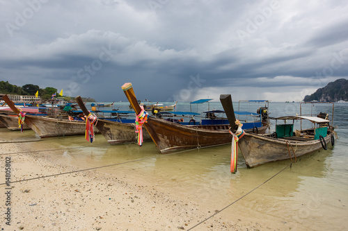 longtail boats in thailand © Andriy Bezuglov