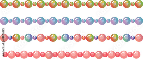 Decorative borders from beads
