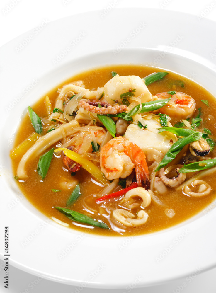 Thai Dishes - Seafood with Lemon Sorgho
