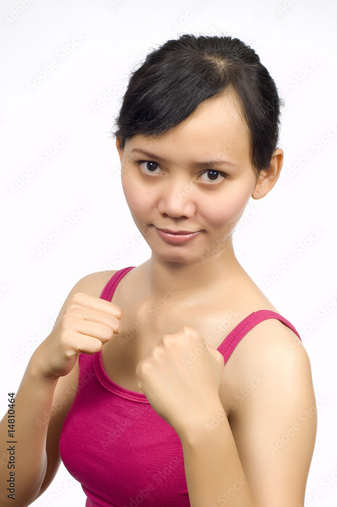 Pretty Girl Do Thai Boxing Stance Pretty Girl Do Thai Boxing Stance