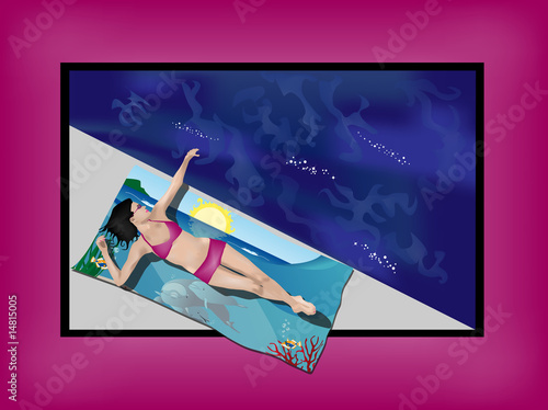 ragazza in piscina vista dall'alto