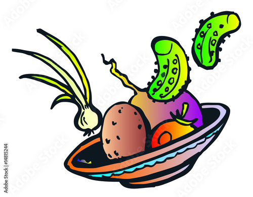 plateful garden-stuff