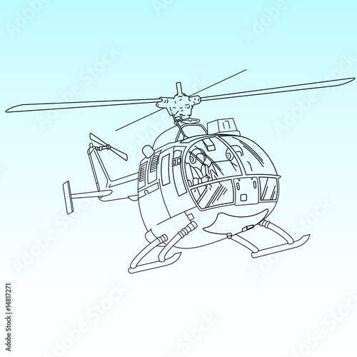 helicopter white illustration