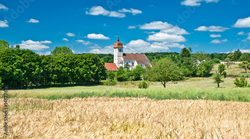 Campagne et clocher comtois, Haute-Saône