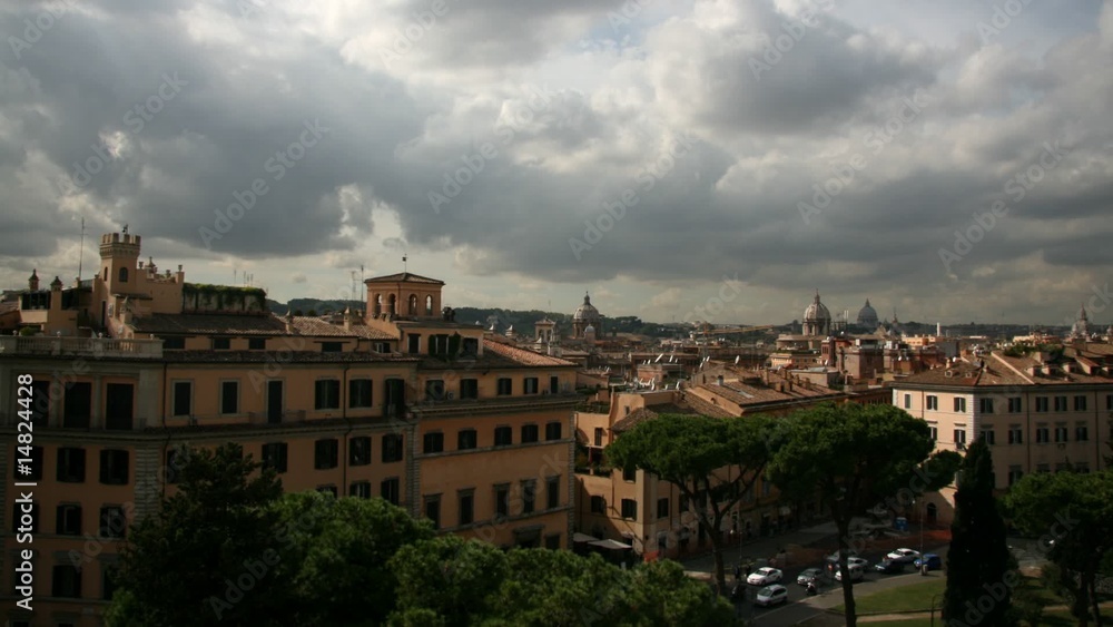 Rome skyline. Timelapse. Rome skyline. Timelapse.