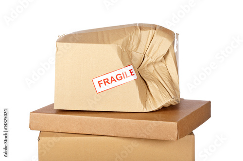 Damaged cardboard box