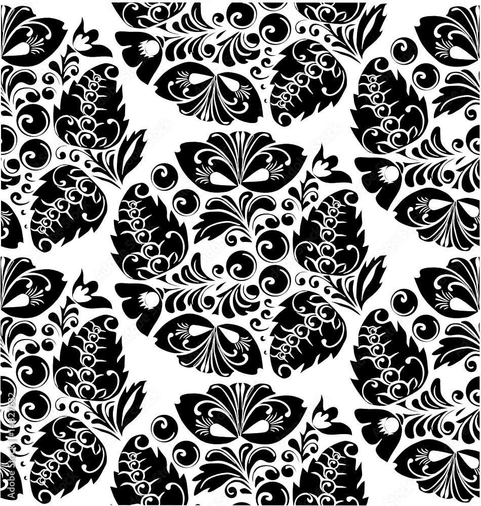 tiled floral black background tiled floral black background