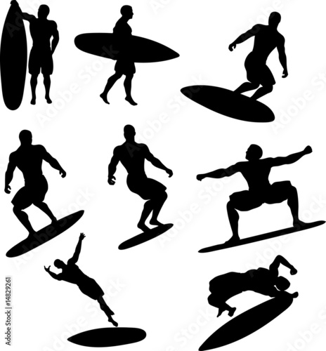 Surfer Silhouettes