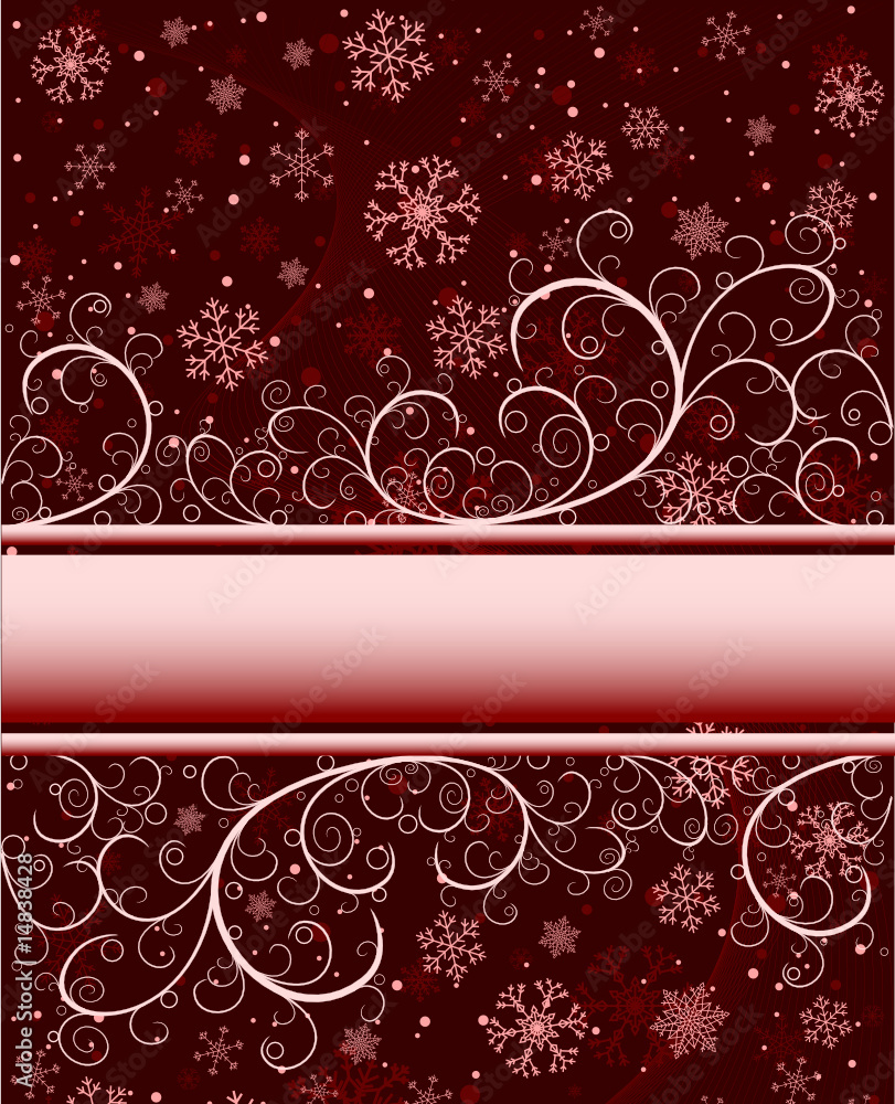 Abstract winter background with snowflakes and copy space