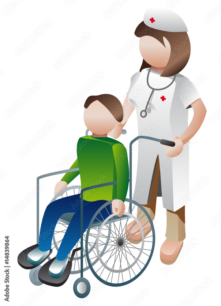 Handicapé avec infirmière Handicapé avec infirmière