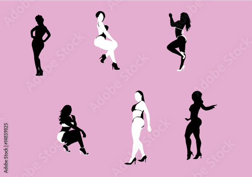 Sexy women silhouettes