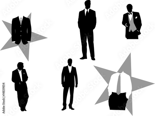 Tuxedo and business silhouettes