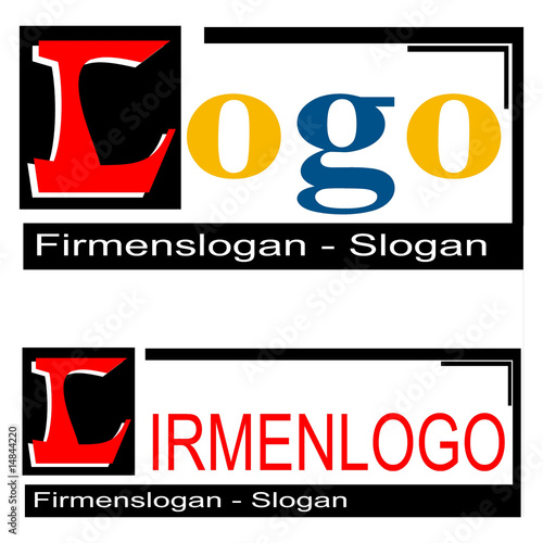 Firmenlogo farbig in schwarzer Box