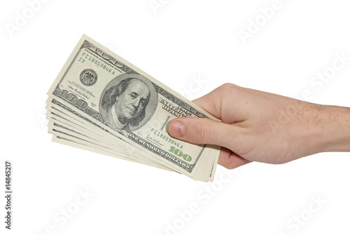 Hand with american dollars