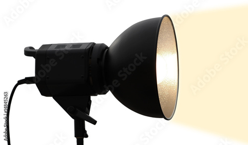Spotlight on a white background