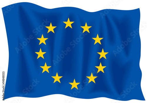 Waving flag of European Union