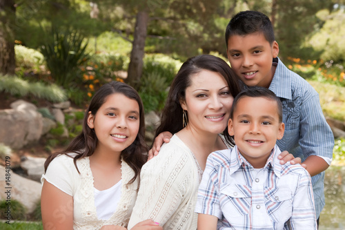 A Mother and Her Children in the Park