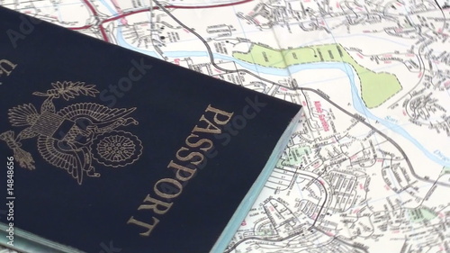 Passport on map zoom out - HD