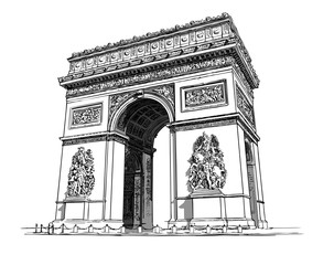 Poster Art Studio Arc de Triomphe bei Sonnenuntergang  © Isaxar