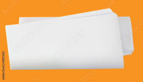 Rolled blank newspaper