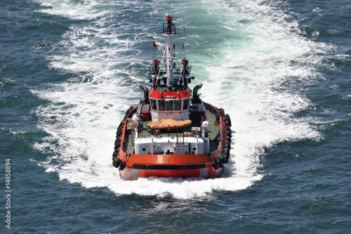 Fotografie coastal safety, salvage and rescue boat