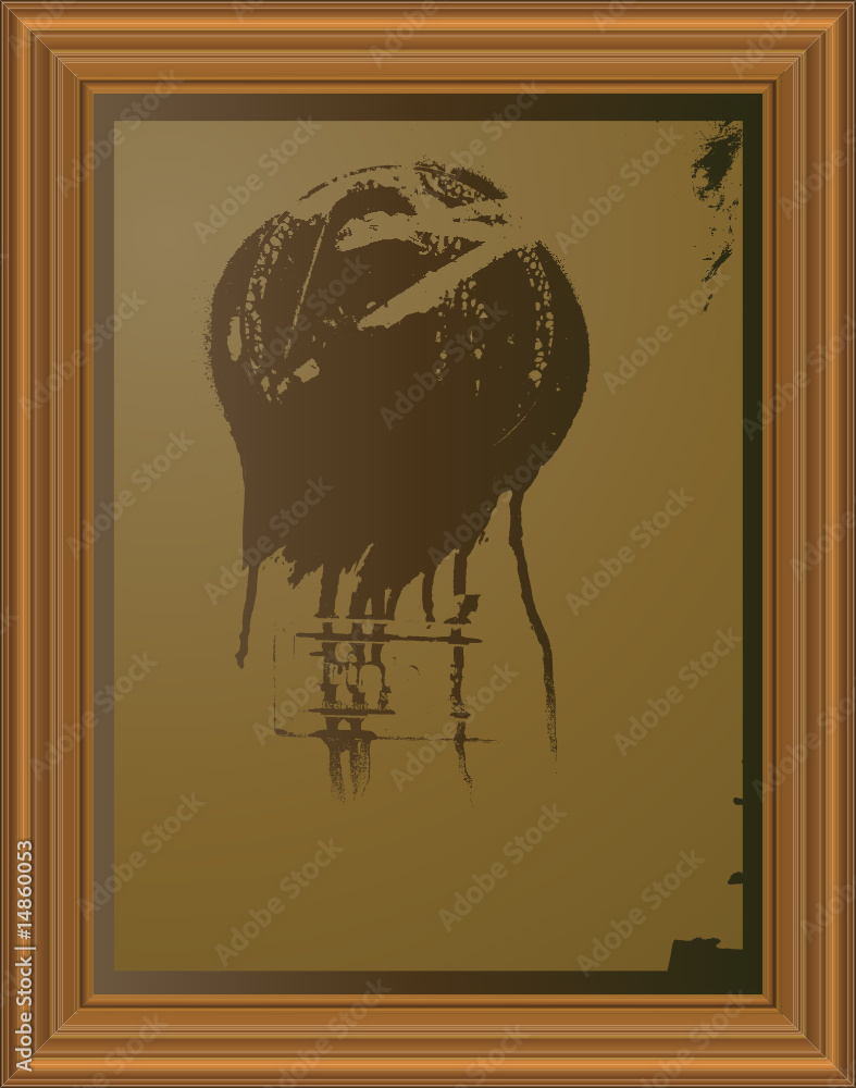 Fototapeta premium Stencil Art in frame. Painting.