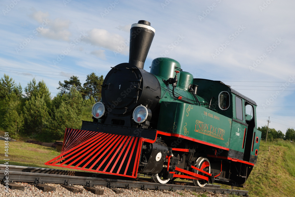 Naklejka premium Stara lokomotywa