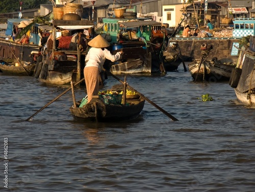 Händlerin im Mekong-Delta,Vietnam