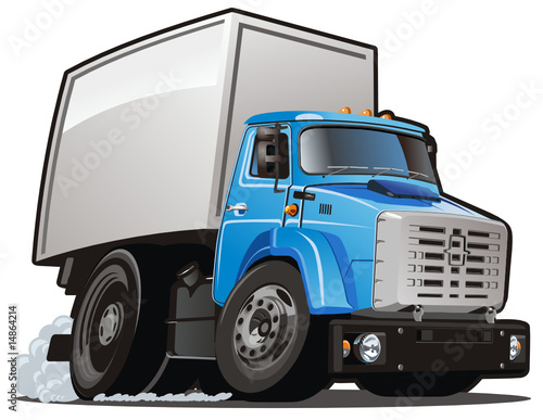 Vector cartoon delivery / cargo truck