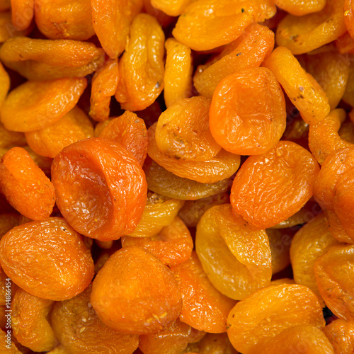 Dried apricots close up