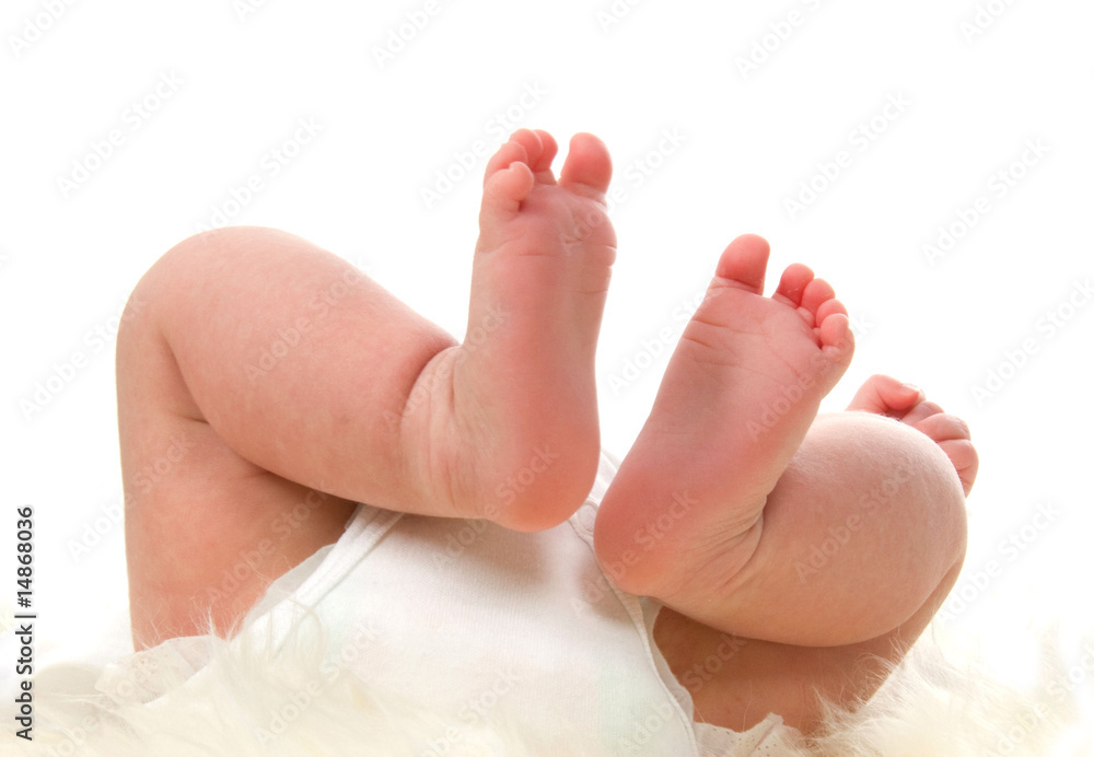 Litte babyfeet isolated on white background Litte babyfeet isolated on white background
