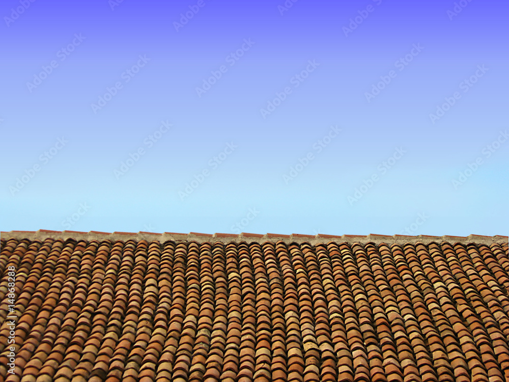 on the roof on the roof