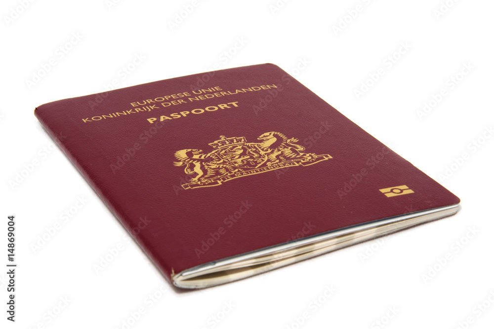 Dutch passport isolated on white background Dutch passport isolated on white background