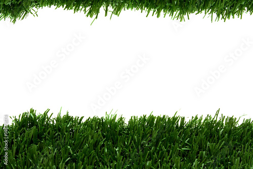Grass and white background