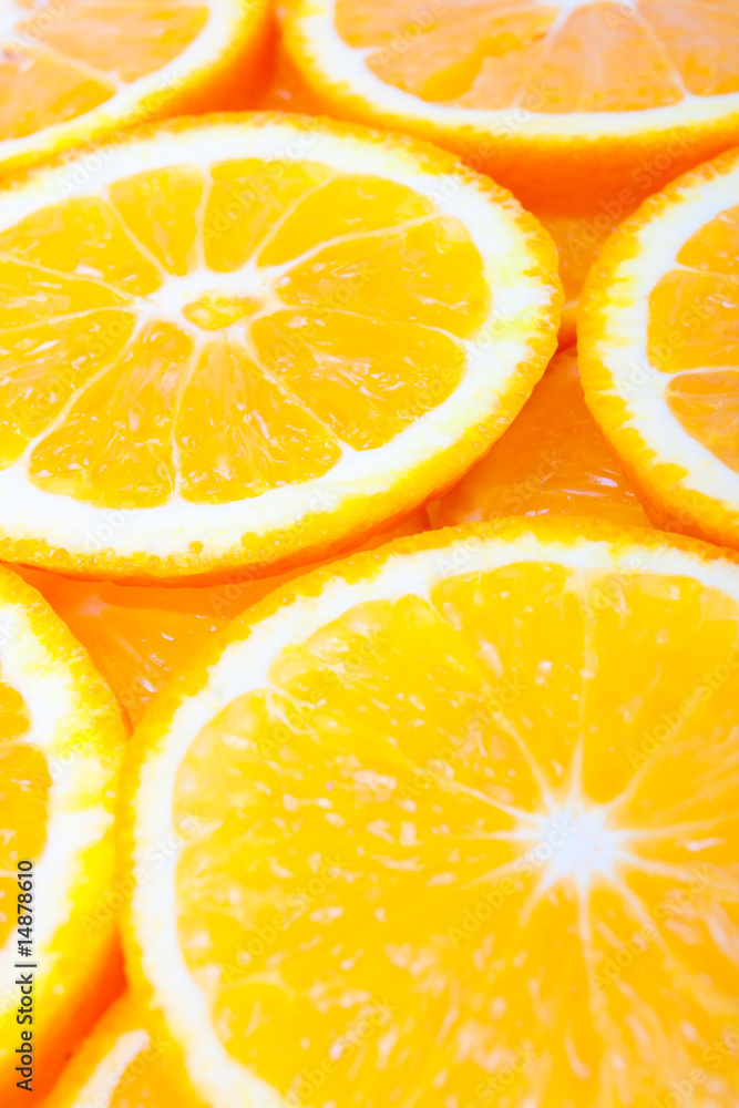 Fototapeta premium Fresh orange background closeup