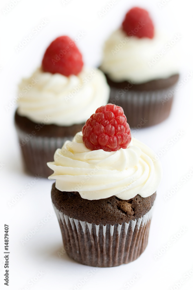Chocolate and raspberry cupcakes Chocolate and raspberry cupcakes