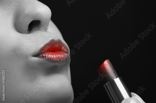 Lips and lipstick-3BW
