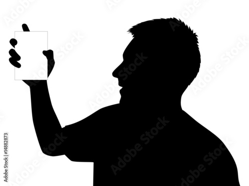 Boy with a card