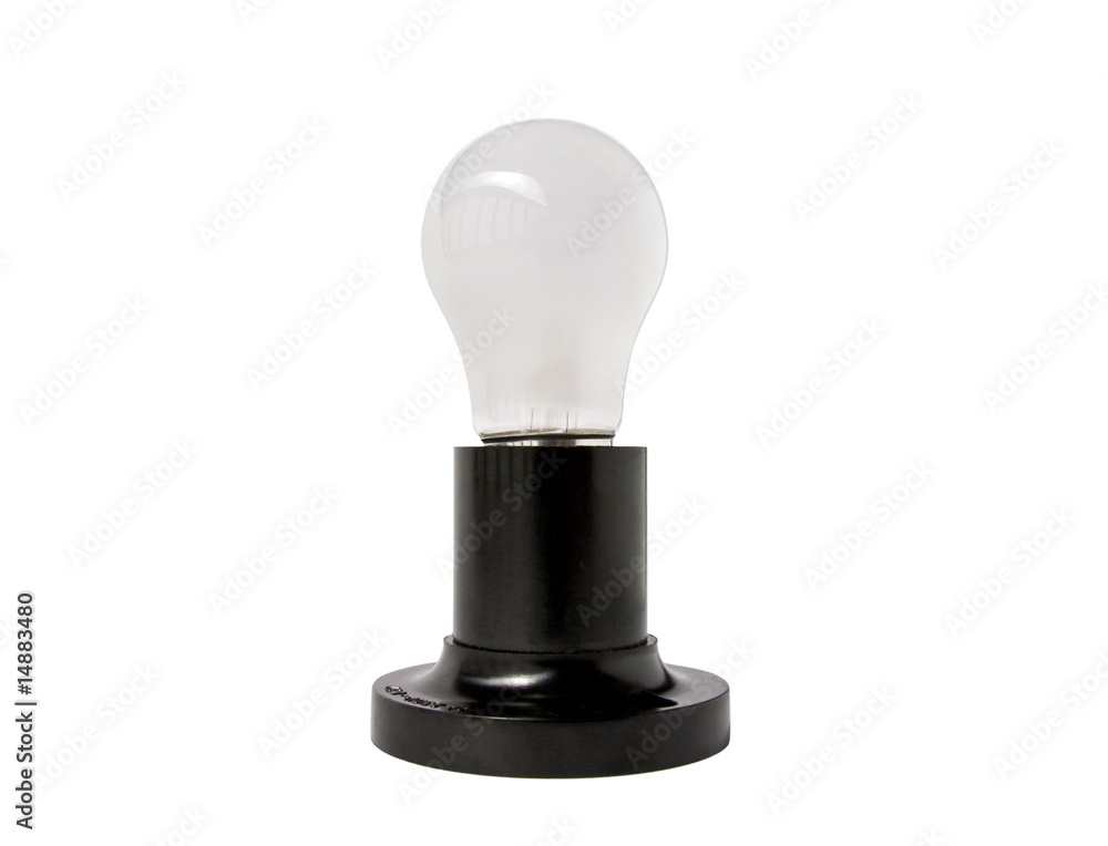 Electric lamp in the socket (clipping path included) Electric lamp in the socket (clipping path included)