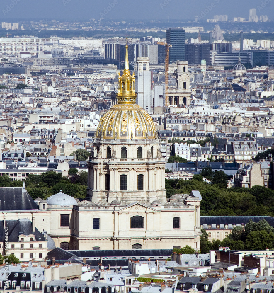 dome des invalides paris france cityscape view