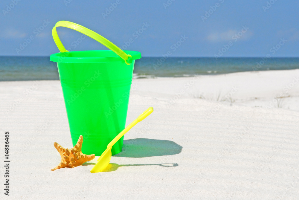 Child's toy on beach