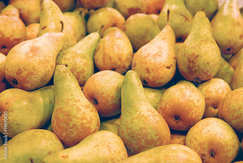 pears at boqueria market barcelona