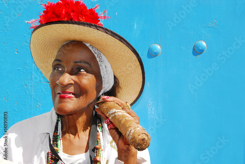 cigar lady in havana cuba © dzain